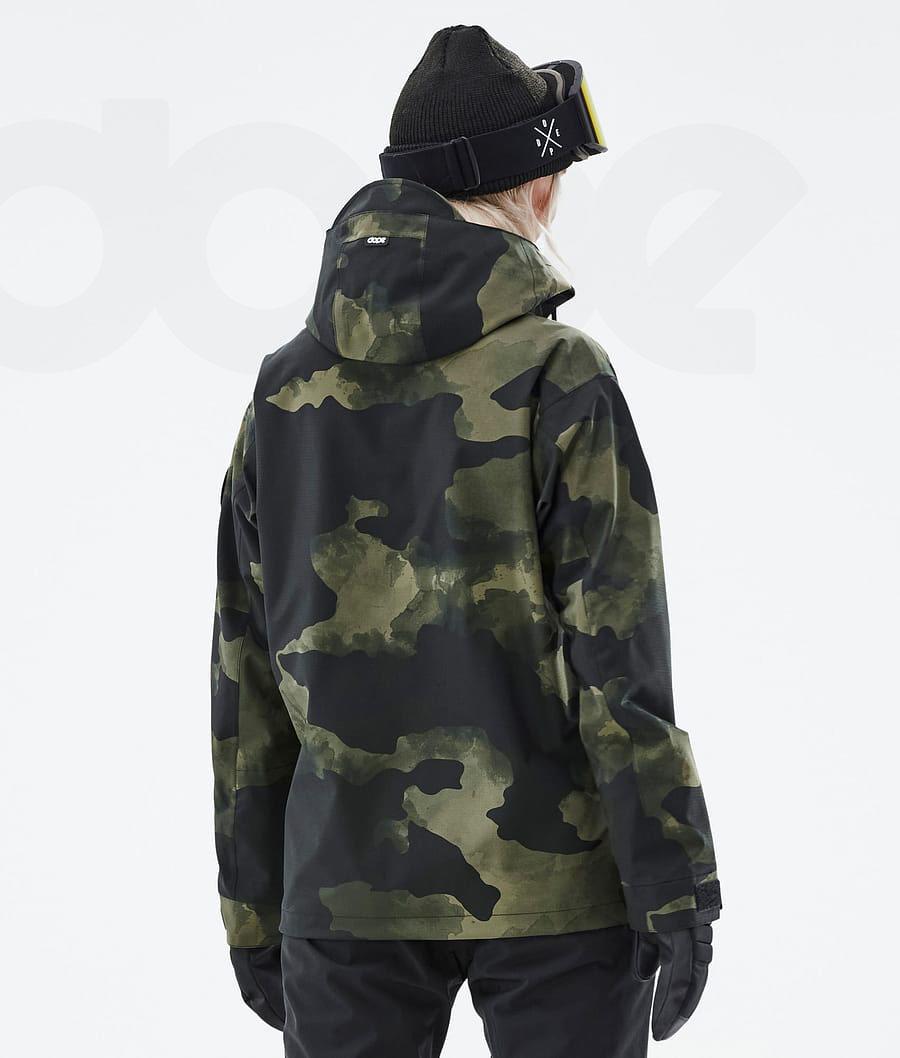 Dope Blizzard W Skijacken Damen Grün Camouflage | CH1450VD