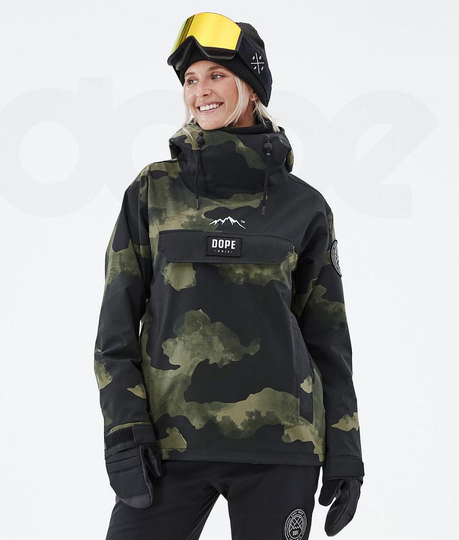 Dope Blizzard W Skijacken Damen Grün Camouflage | CH1450VD