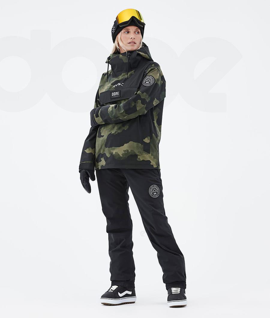 Dope Blizzard W Snowboardjacken Damen Grün Camouflage | CH1619PQ