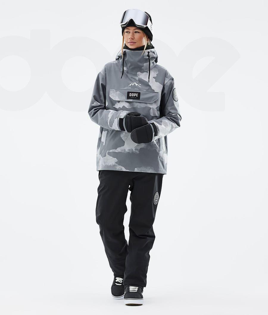 Dope Blizzard W Snowboardjacken Damen Grau Camouflage | CH1620AP