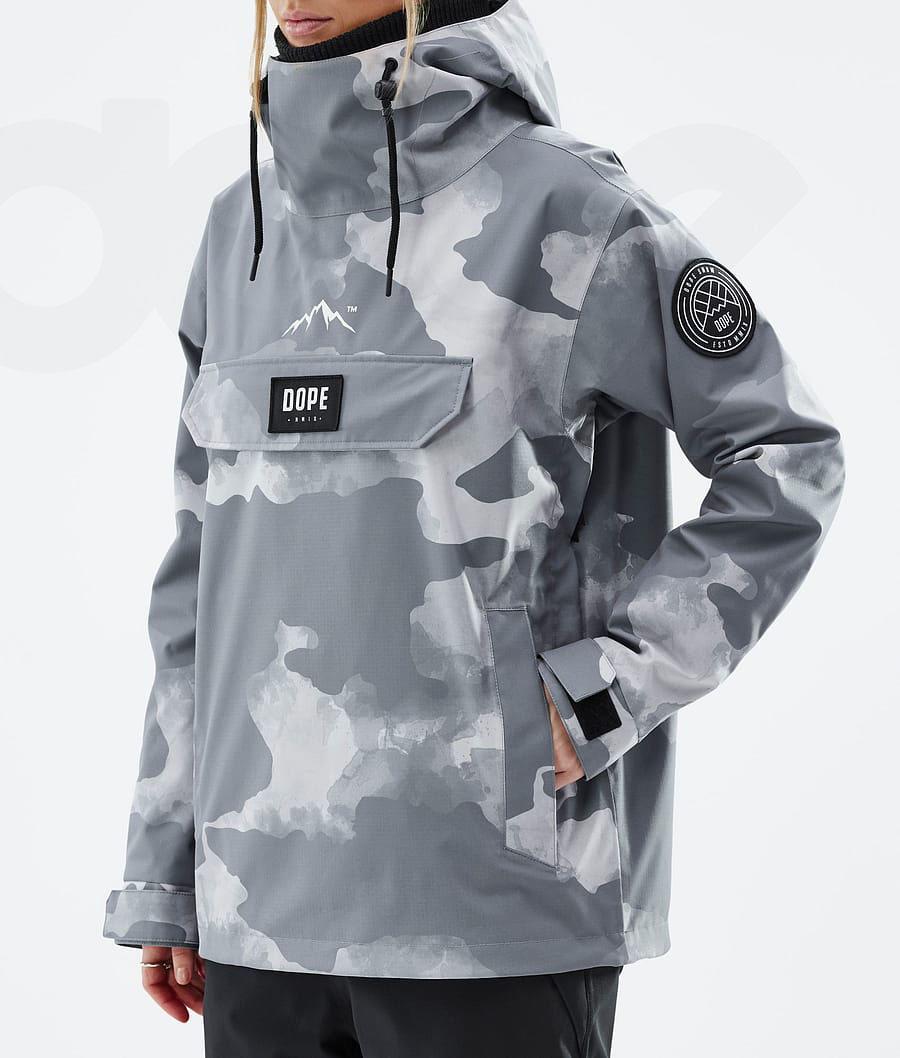 Dope Blizzard W Snowboardjacken Damen Grau Camouflage | CH1620AP