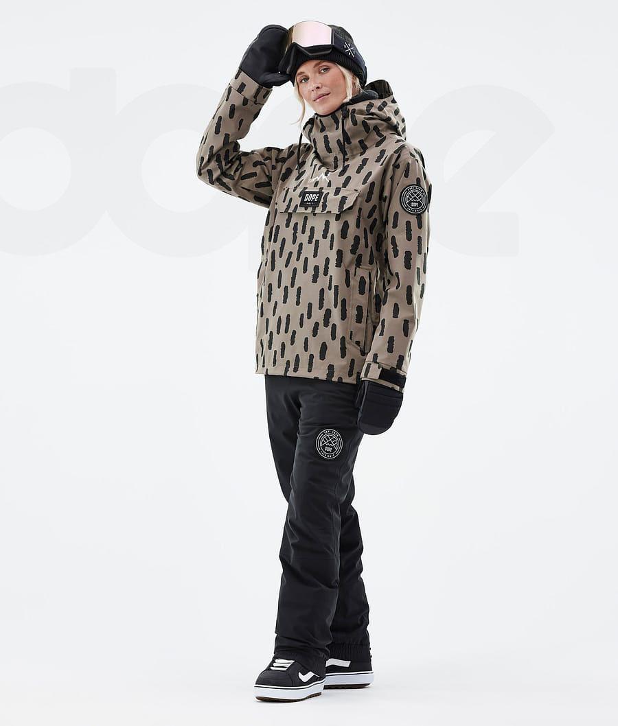 Dope Blizzard W Stripes Snowboardjacken Damen Braun | CH1594AP