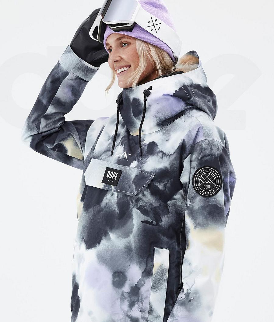 Dope Blizzard W Tiedye Skijacken Damen Schwarz Lila | CH1424VD