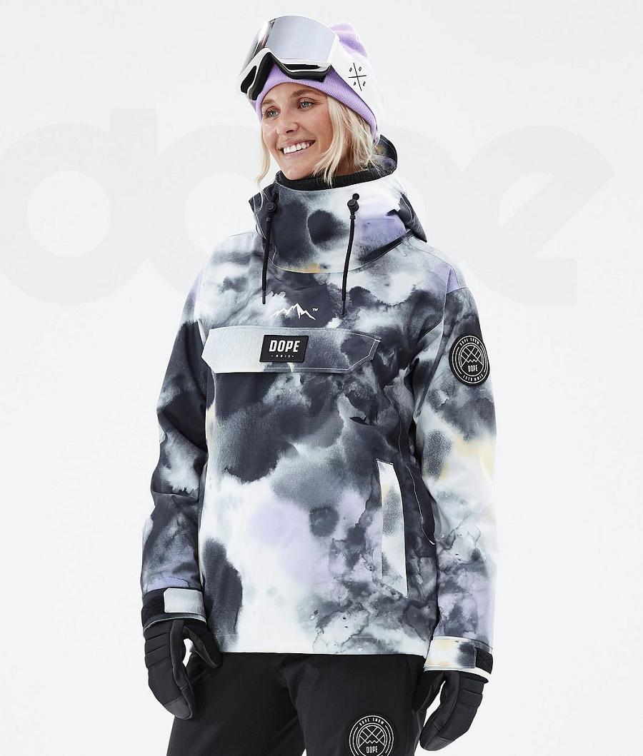 Dope Blizzard W Tiedye Snowboardjacken Damen Schwarz Lila | CH1593PQ