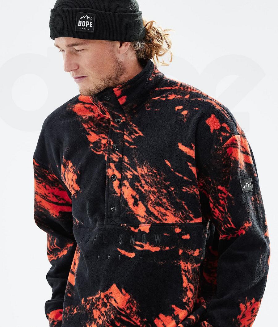 Dope Comfy 2021 Paint Fleece Herren Orange | CH2038DN