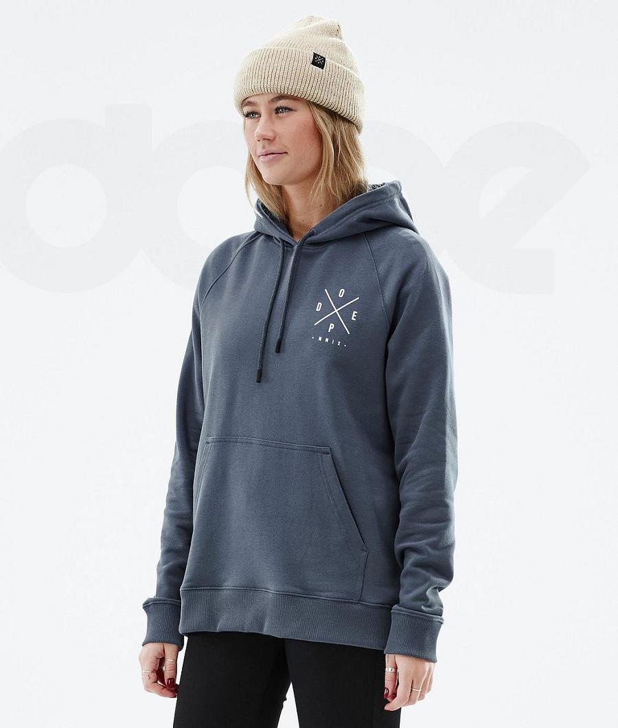 Dope Common W 2X-Up Hoodie Damen Blau | CH1242VD