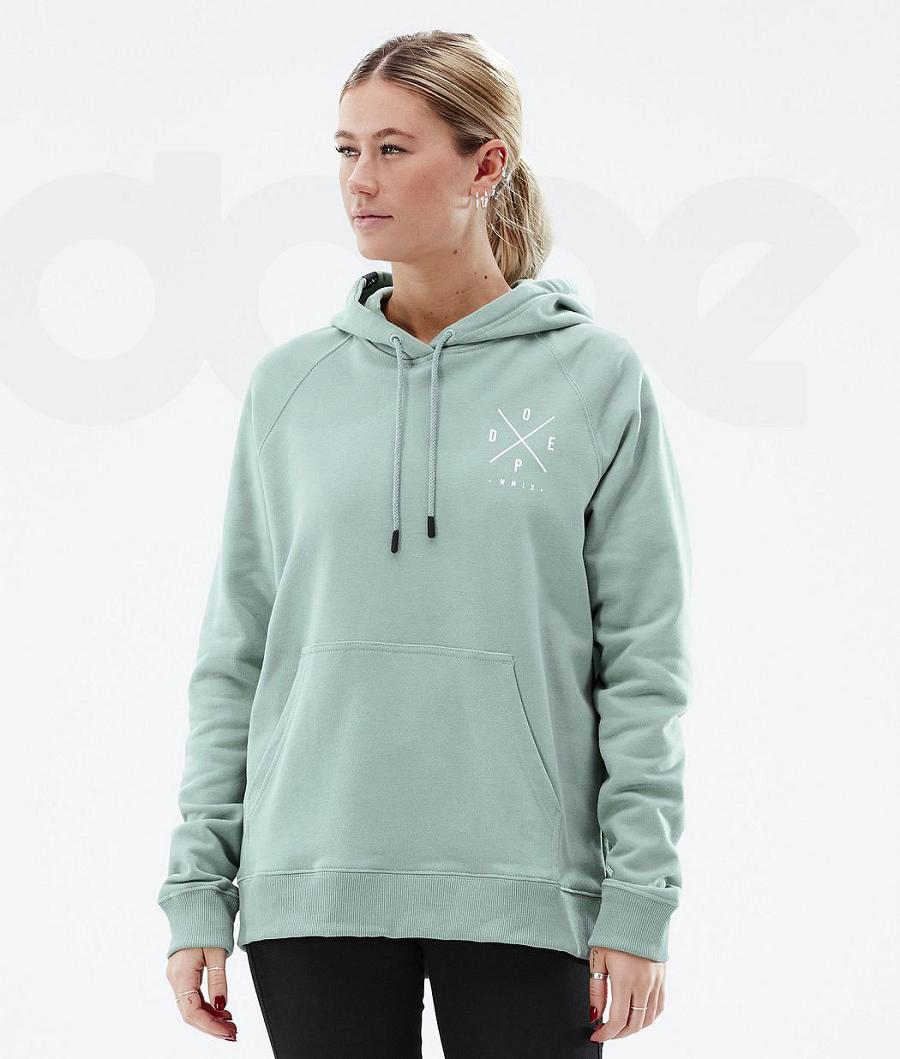 Dope Common W 2X-Up Hoodie Damen Grün | CH1240XF