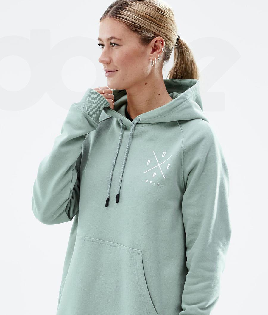 Dope Common W 2X-Up Hoodie Damen Grün | CH1240XF