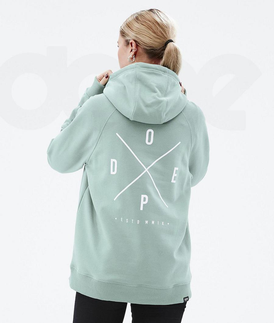 Dope Common W 2X-Up Hoodie Damen Grün | CH1240XF