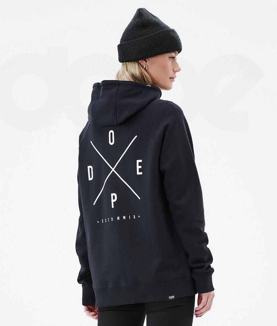 Dope Common W 2X-Up Hoodie Damen Schwarz | CH1239ZG