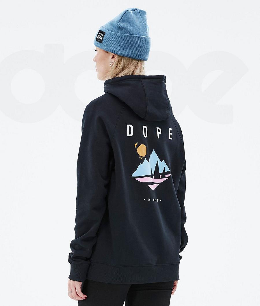 Dope Common W Hoodie Damen Grün Schwarz | CH1243BC