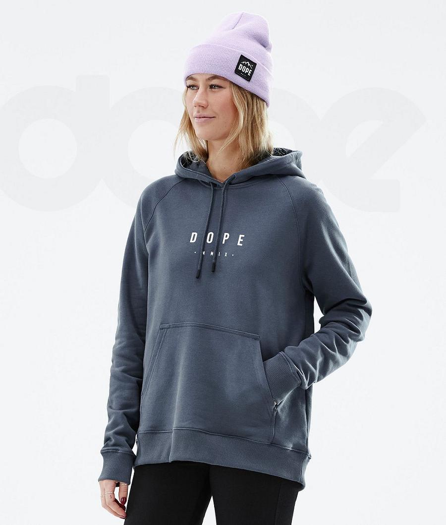 Dope Common W Peak Hoodie Damen Blau | CH1238LH