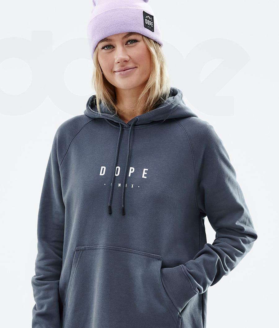 Dope Common W Peak Hoodie Damen Blau | CH1238LH