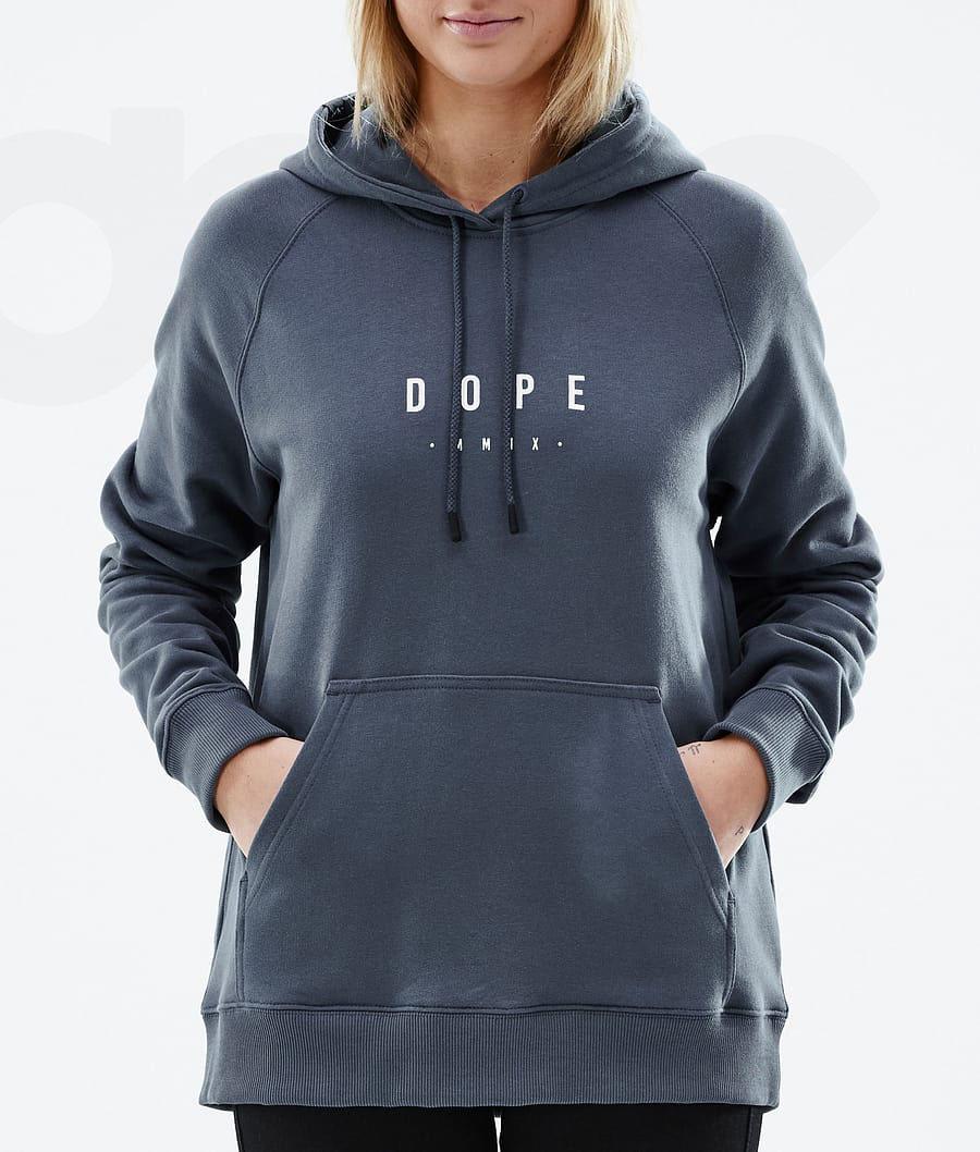 Dope Common W Peak Hoodie Damen Blau | CH1238LH