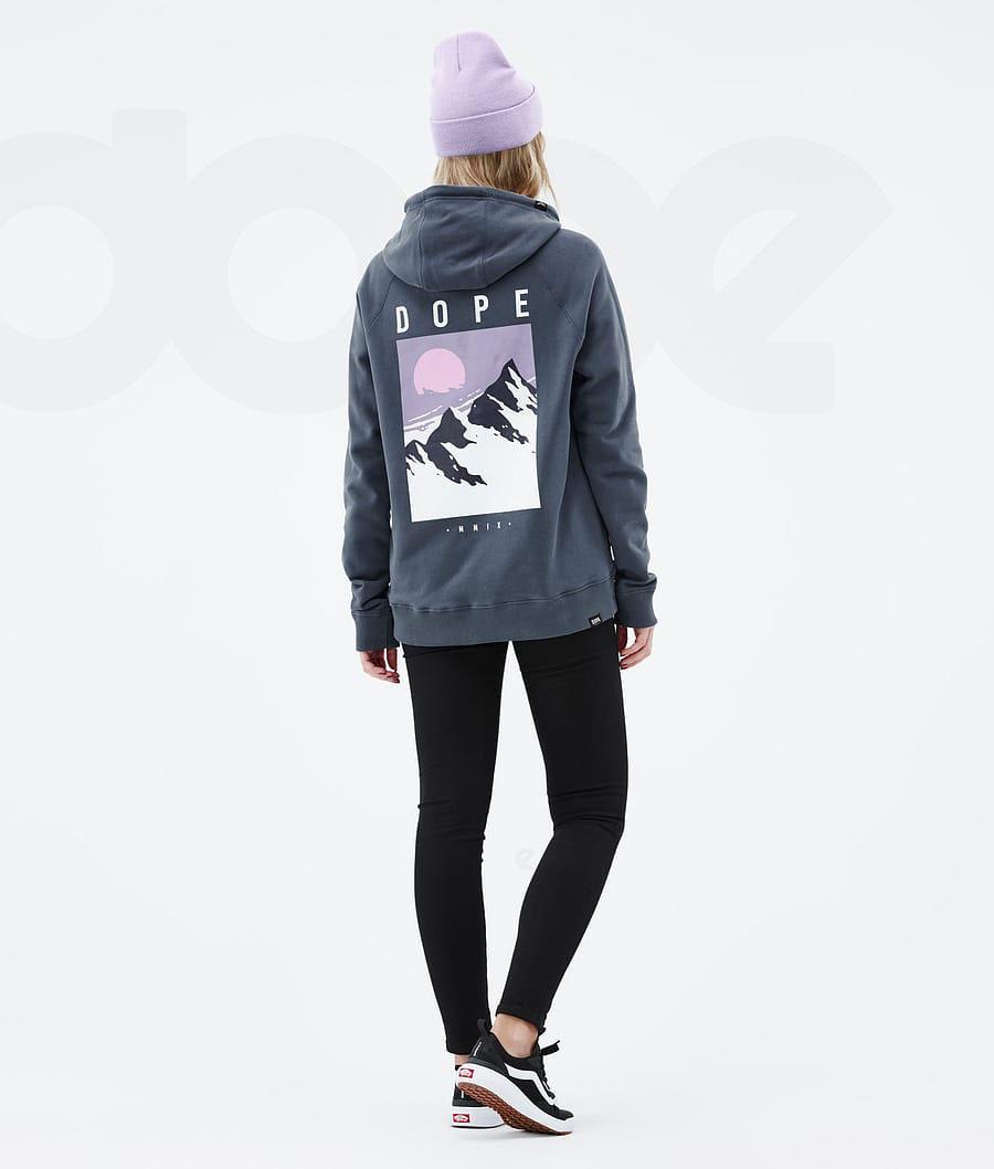 Dope Common W Peak Hoodie Damen Blau | CH1238LH