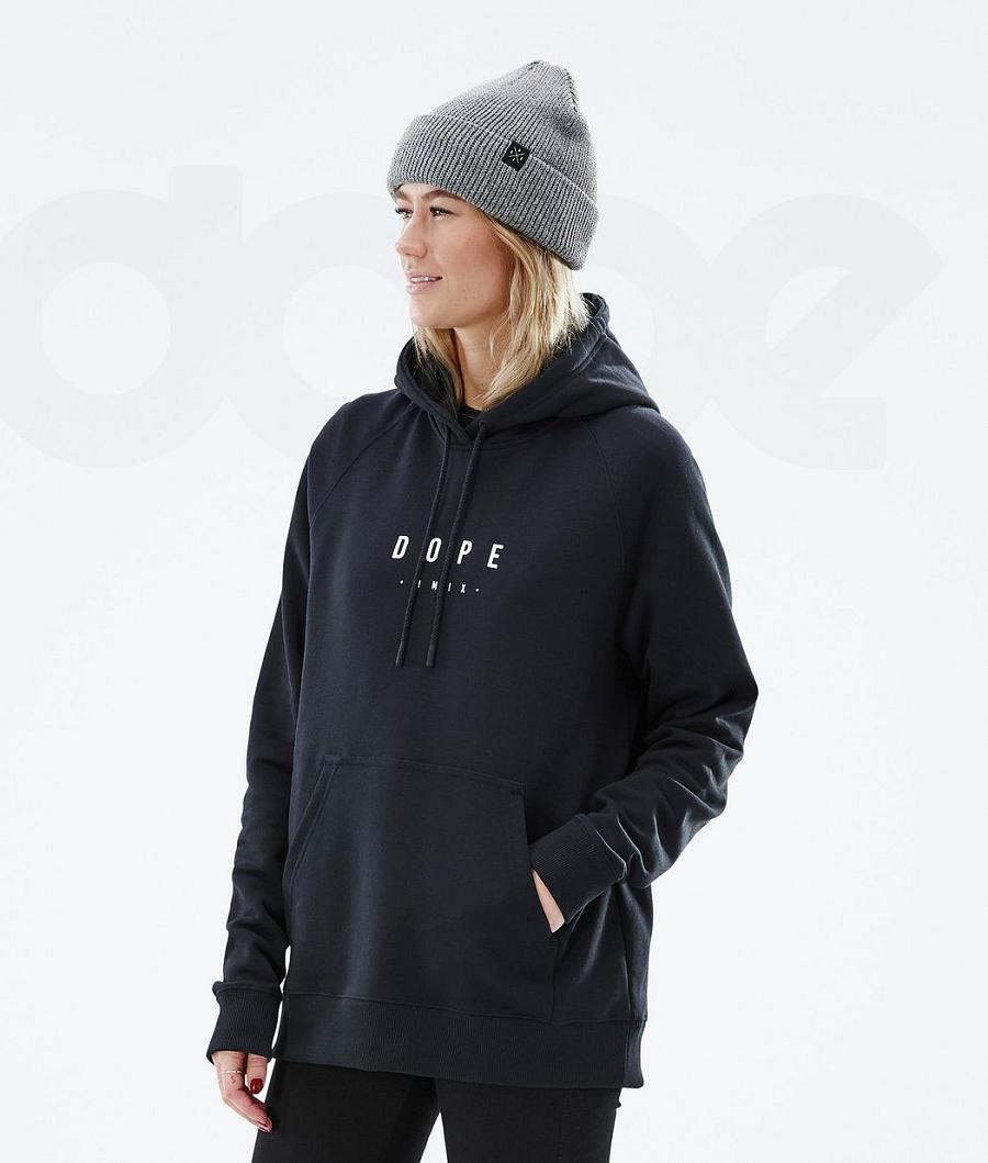 Dope Common W Peak Hoodie Damen Schwarz | CH1237KI