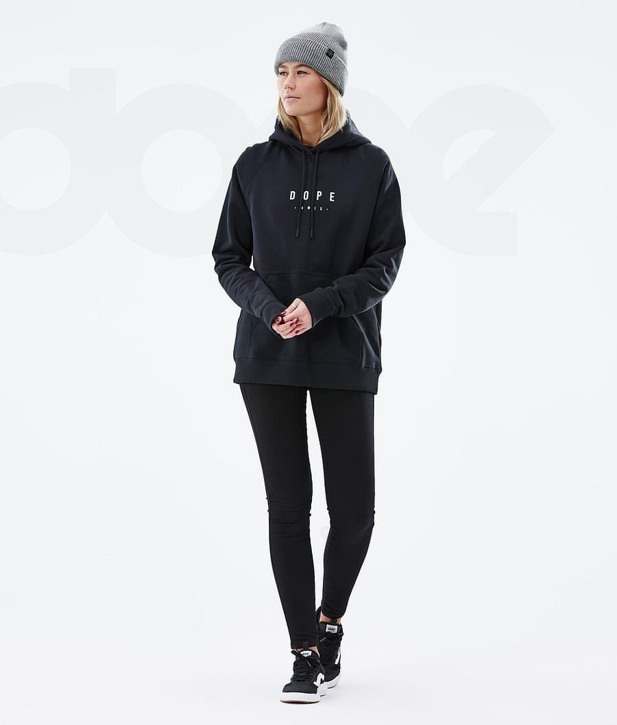 Dope Common W Peak Hoodie Damen Schwarz | CH1237KI