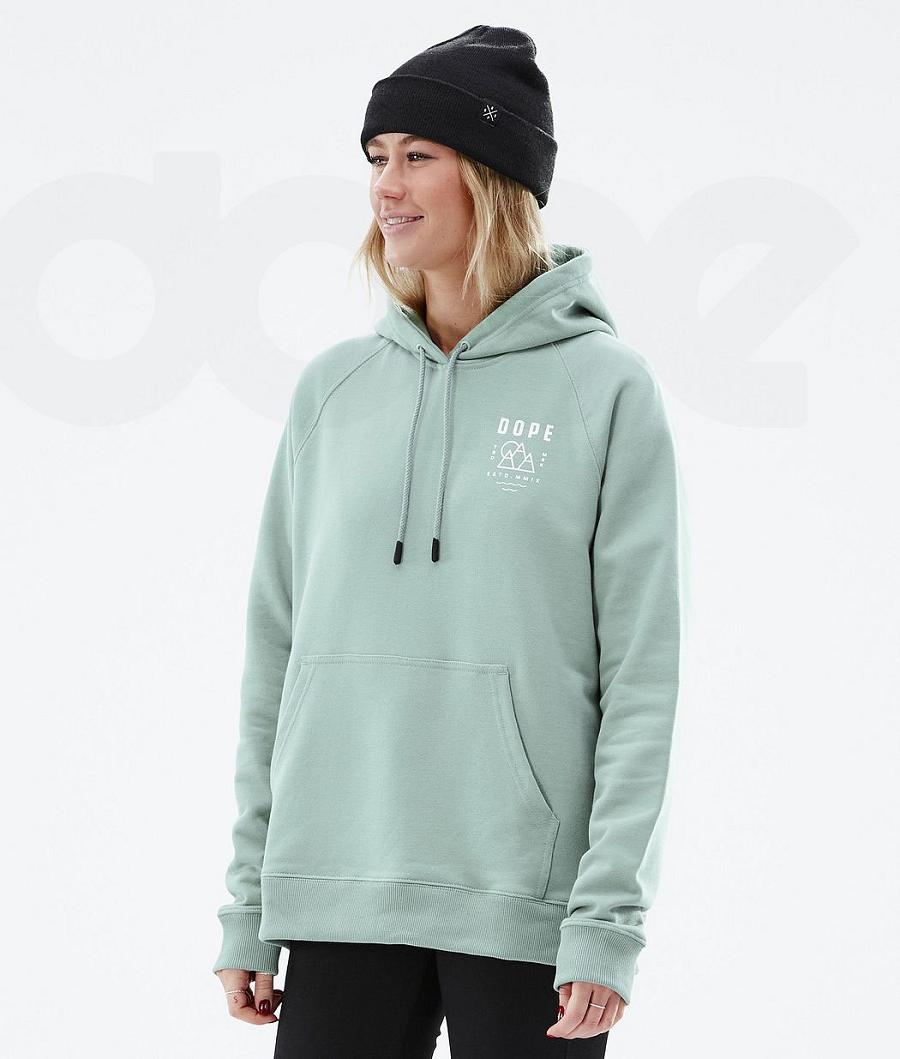 Dope Common W Summit Hoodie Damen Grün | CH1231SO