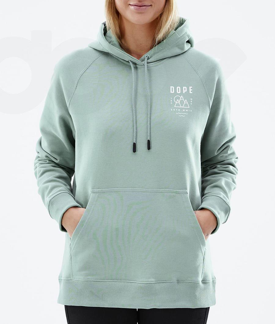 Dope Common W Summit Hoodie Damen Grün | CH1231SO