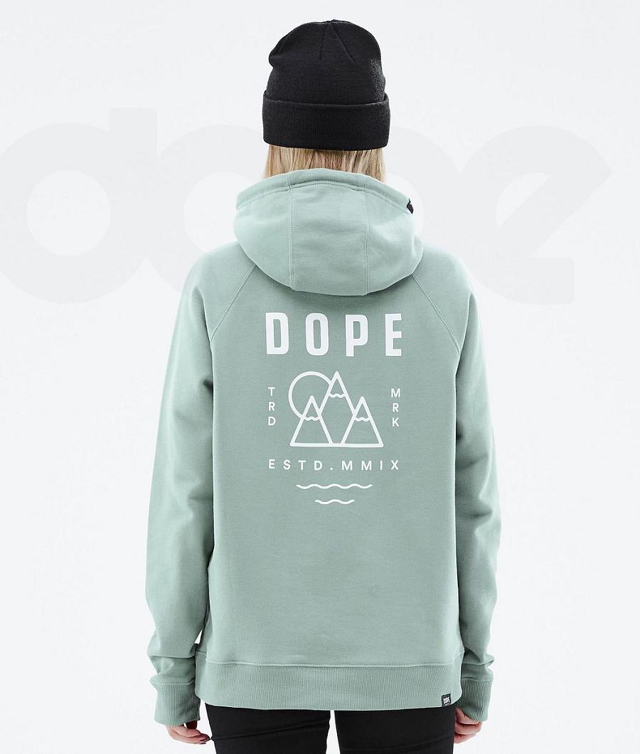 Dope Common W Summit Hoodie Damen Grün | CH1231SO