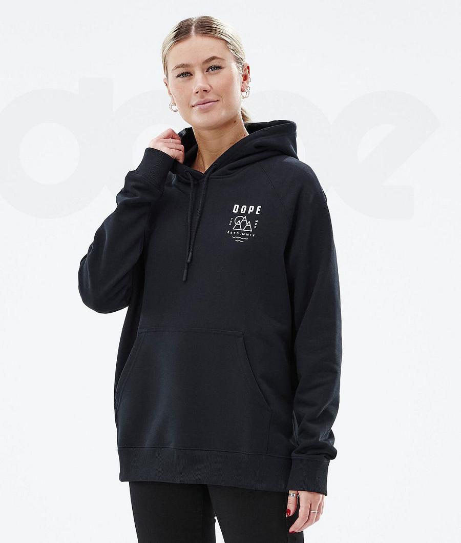 Dope Common W Summit Hoodie Damen Schwarz | CH1233FM