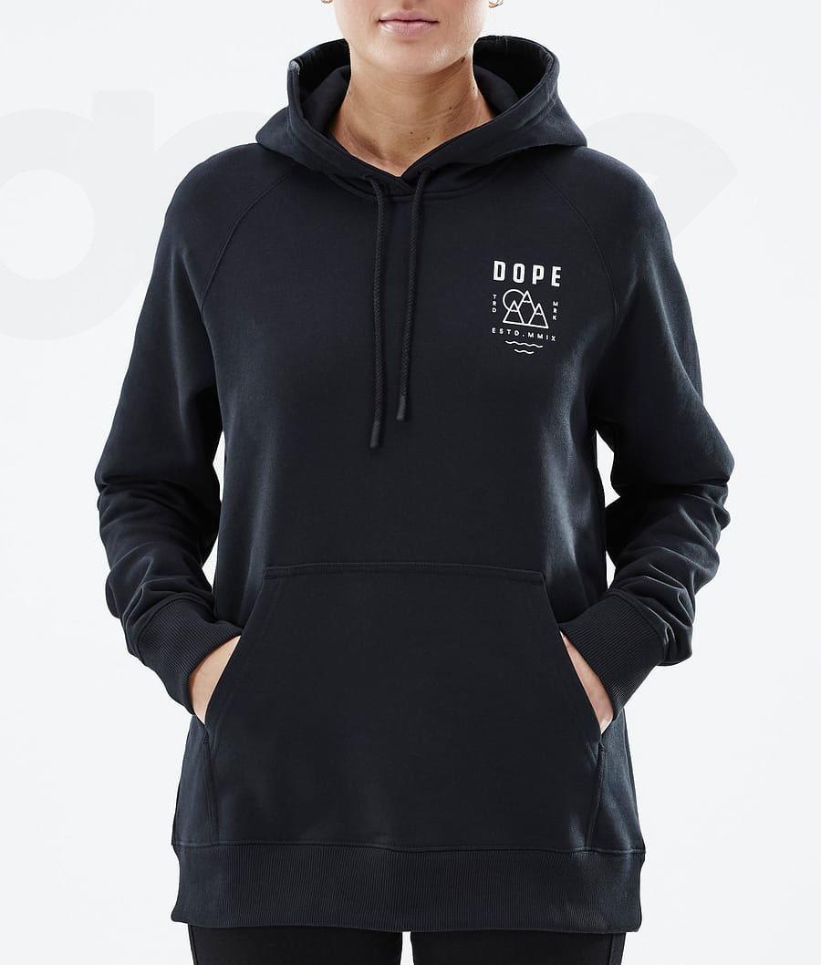 Dope Common W Summit Hoodie Damen Schwarz | CH1233FM