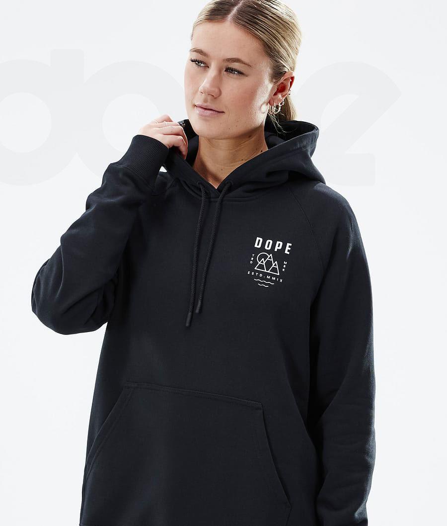 Dope Common W Summit Hoodie Damen Schwarz | CH1233FM