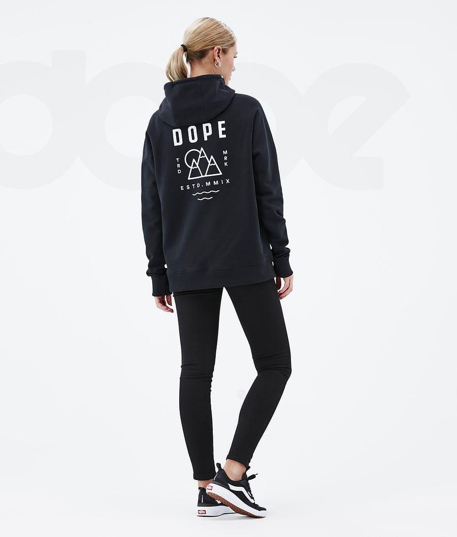 Dope Common W Summit Hoodie Damen Schwarz | CH1233FM