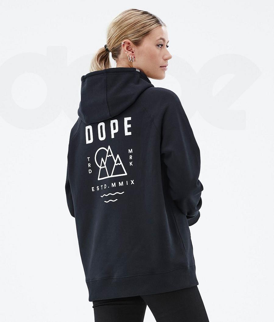 Dope Common W Summit Hoodie Damen Schwarz | CH1233FM