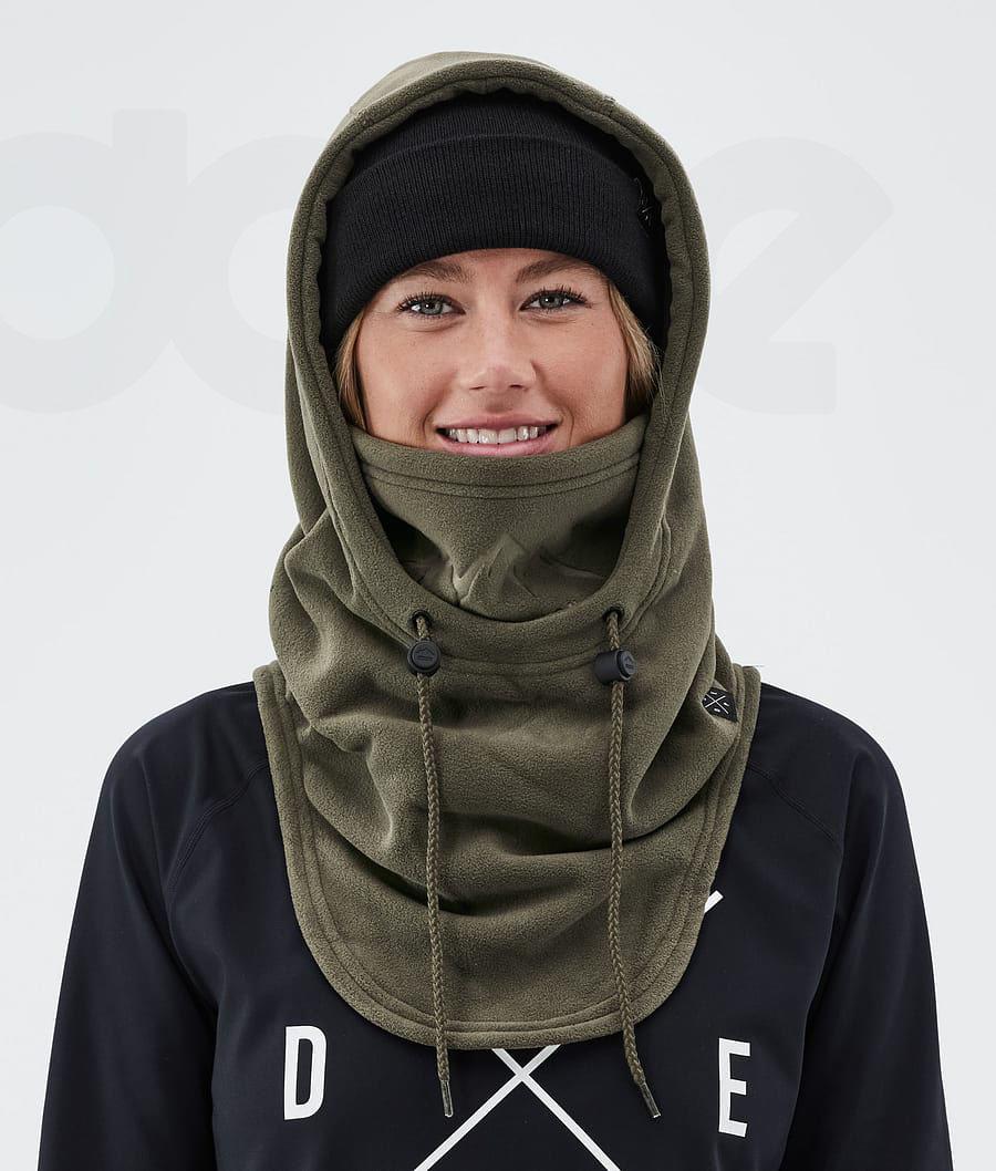 Dope Cozy Hood II Maske Damen Olivgrün Grün | CH1087BC