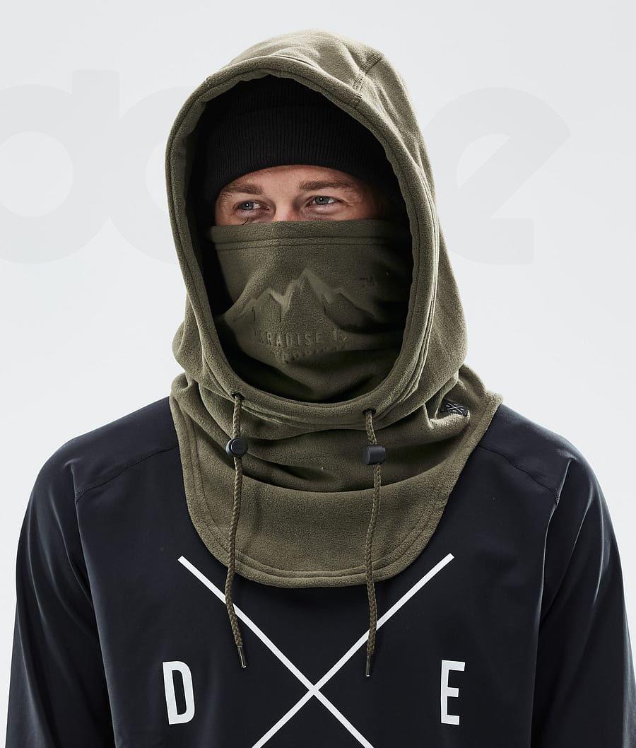 Dope Cozy Hood II Maske Damen Olivgrün Grün | CH1087BC