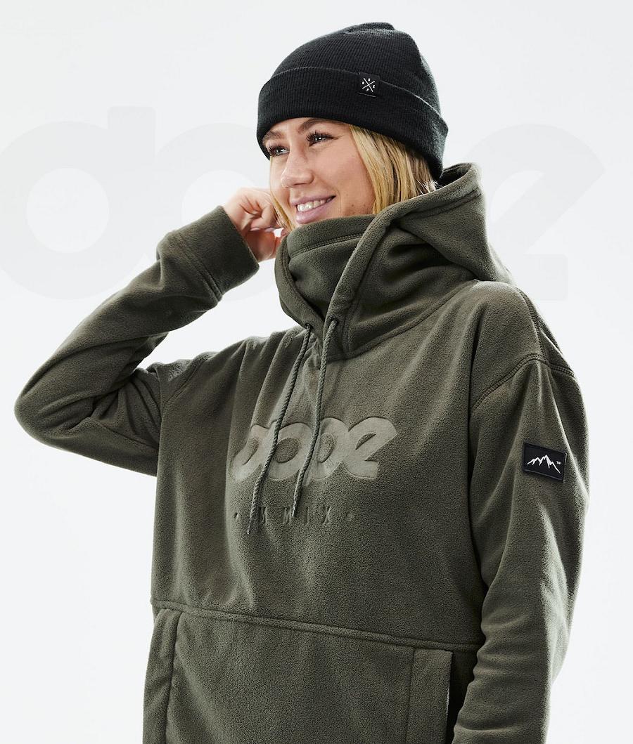 Dope Cozy II W 2021 Fleece Damen Olivgrün Grün | CH1198TV