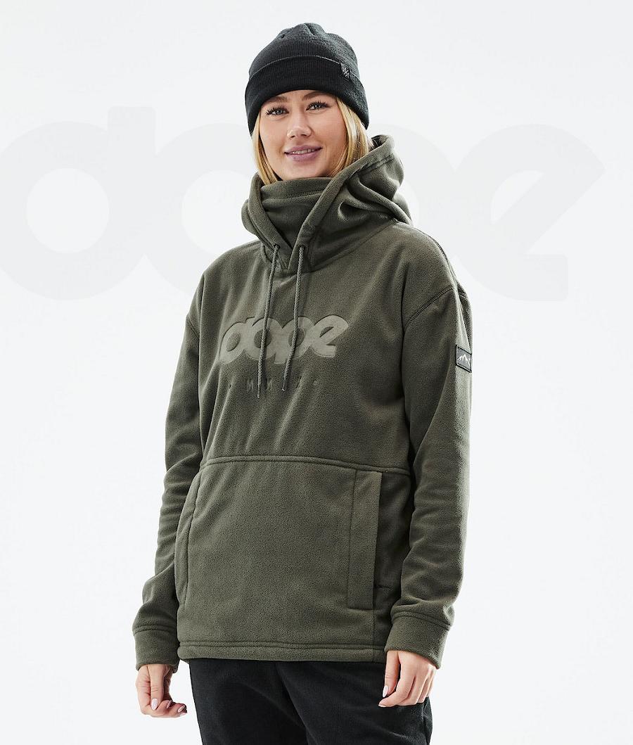 Dope Cozy II W 2021 Fleece Damen Olivgrün Grün | CH1198TV