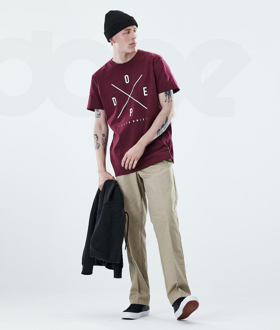 Dope Daily 2X-UP T-shirts Herren Bordeaux | CH2092GL