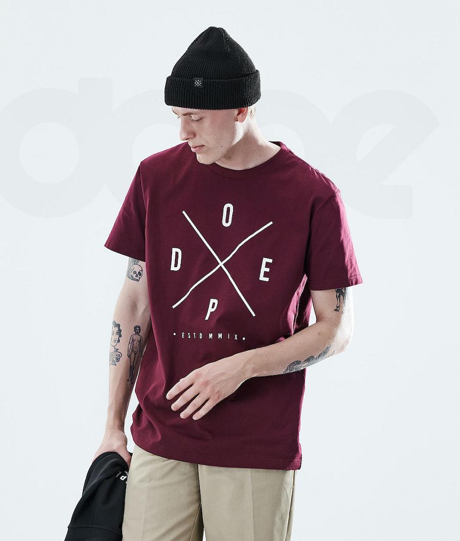 Dope Daily 2X-UP T-shirts Herren Bordeaux | CH2092GL