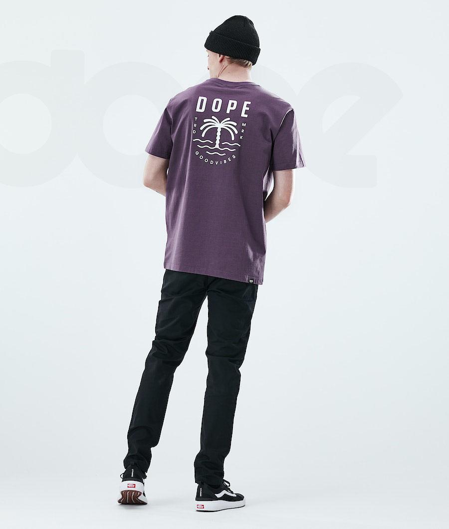 Dope Daily Palm T-shirts Herren Lila | CH2089SO