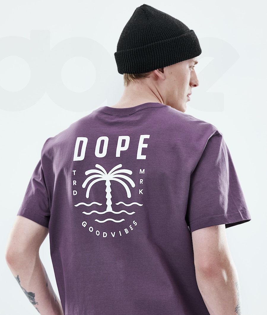 Dope Daily Palm T-shirts Herren Lila | CH2089SO