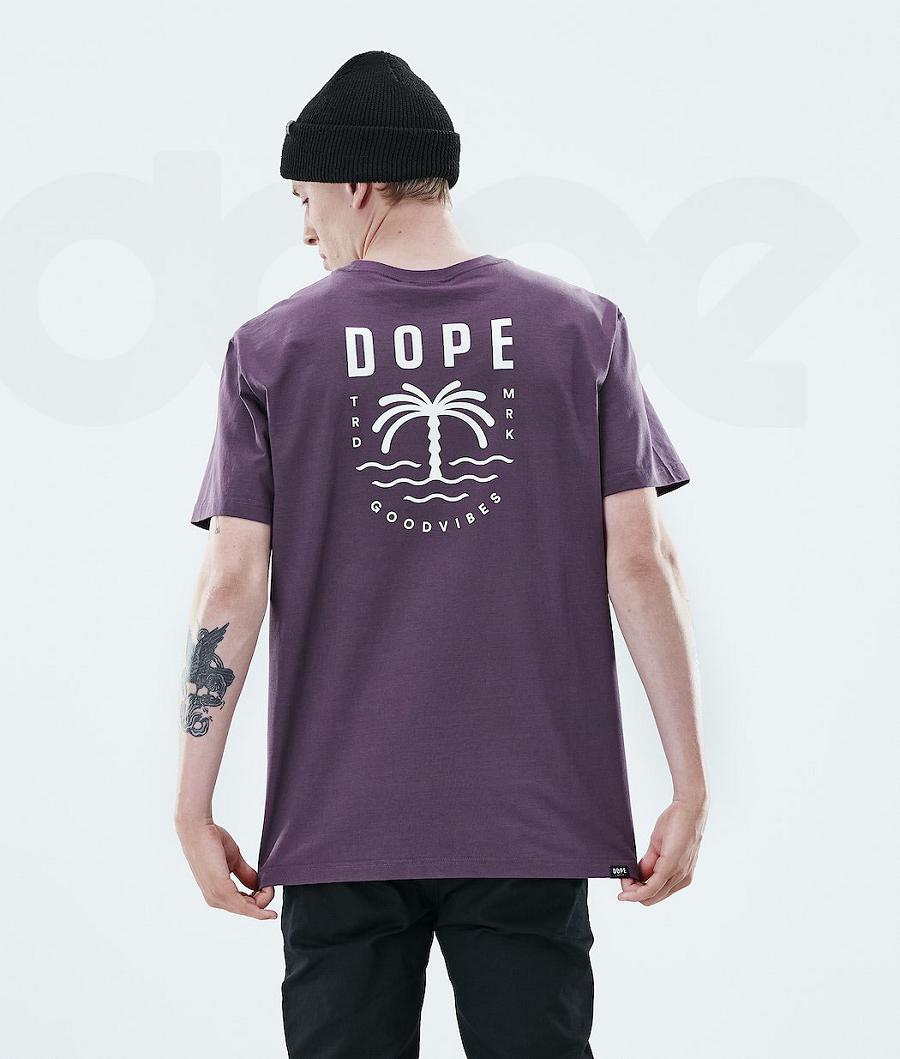 Dope Daily Palm T-shirts Herren Lila | CH2089SO