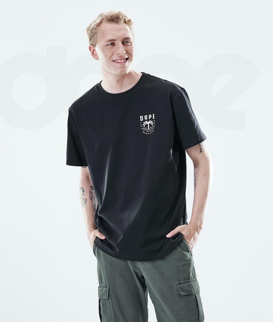 Dope Daily Palm T-shirts Herren Schwarz | CH2091FM