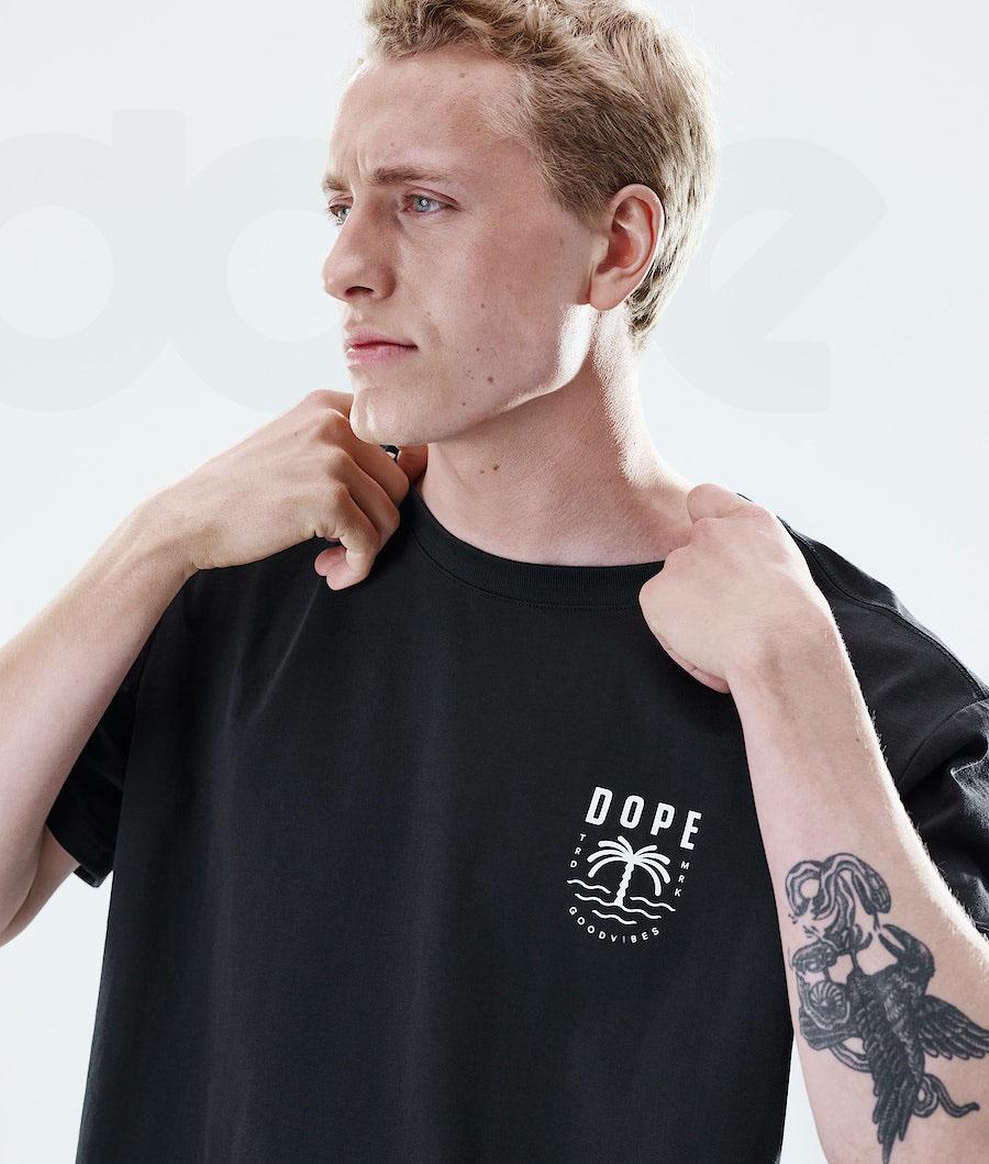 Dope Daily Palm T-shirts Herren Schwarz | CH2091FM