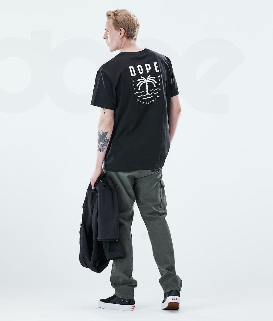 Dope Daily Palm T-shirts Herren Schwarz | CH2091FM