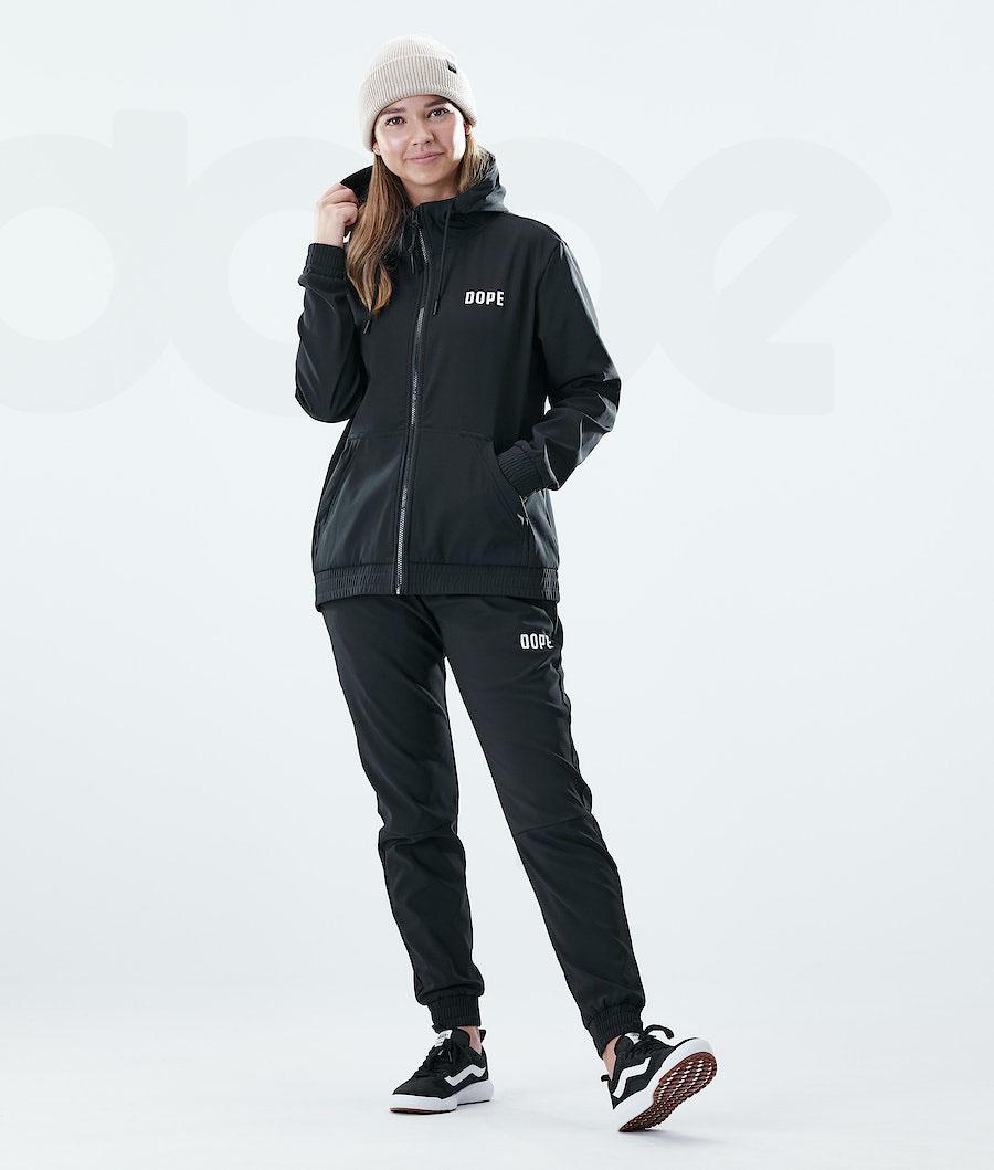 Dope Flight W Full Zip Hoodie Damen Schwarz | CH1228OR