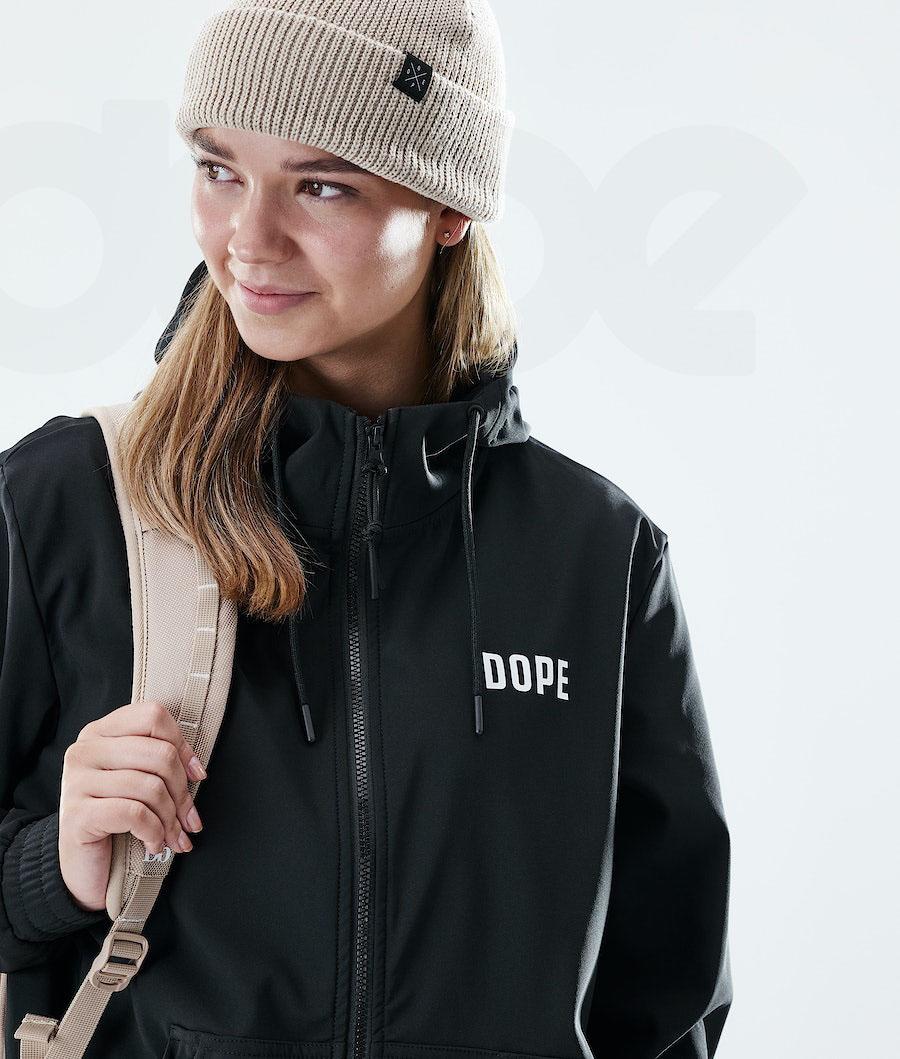 Dope Flight W Full Zip Hoodie Damen Schwarz | CH1228OR