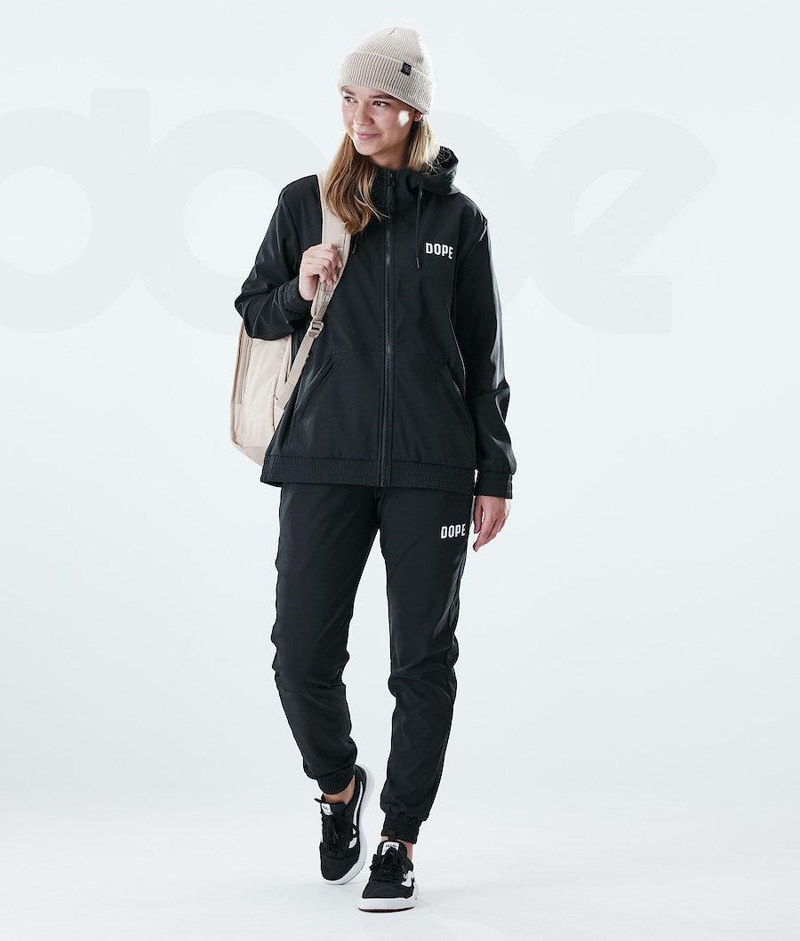 Dope Flight W Full Zip Hoodie Damen Schwarz | CH1228OR