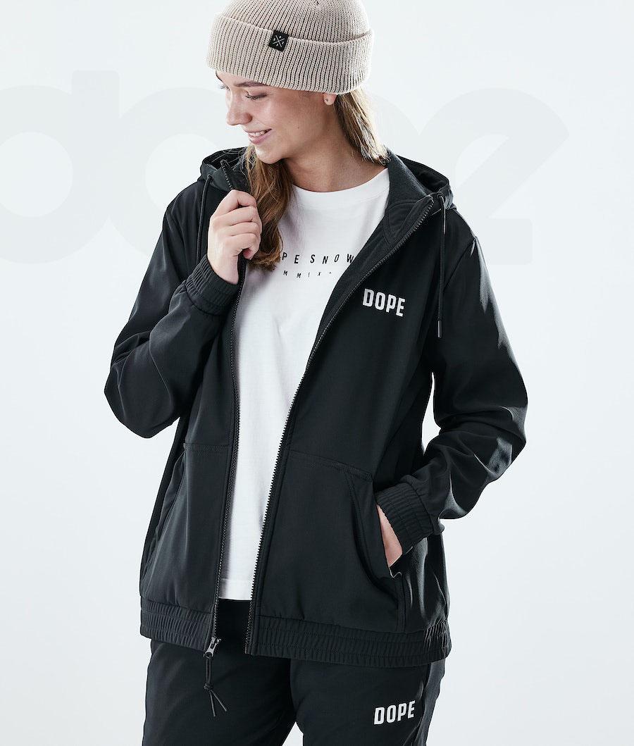 Dope Flight W Full Zip Hoodie Damen Schwarz | CH1228OR