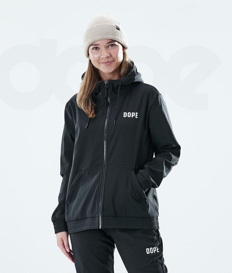 Dope Flight W Full Zip Hoodie Damen Schwarz | CH1228OR