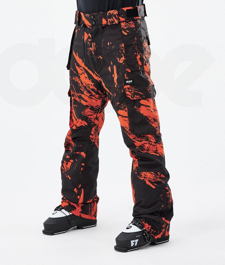 Dope Iconic Paint Ski Hosen Herren Orange | CH2414HK