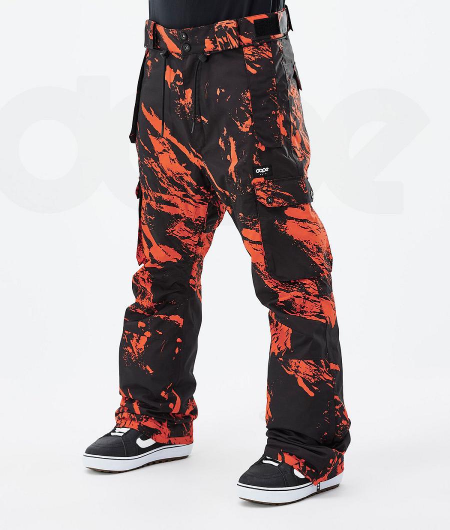 Dope Iconic Paint Snowboardhosen Herren Orange | CH2477TV