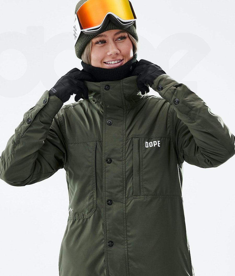 Dope Insulated W Skijacken Damen Olivgrün Grün | CH1414DN