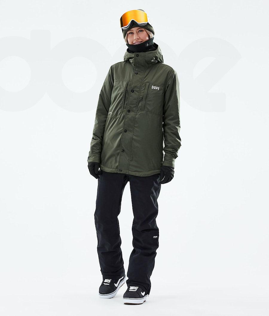 Dope Insulated W Snowboardjacken Damen Olivgrün Grün | CH1584QZ